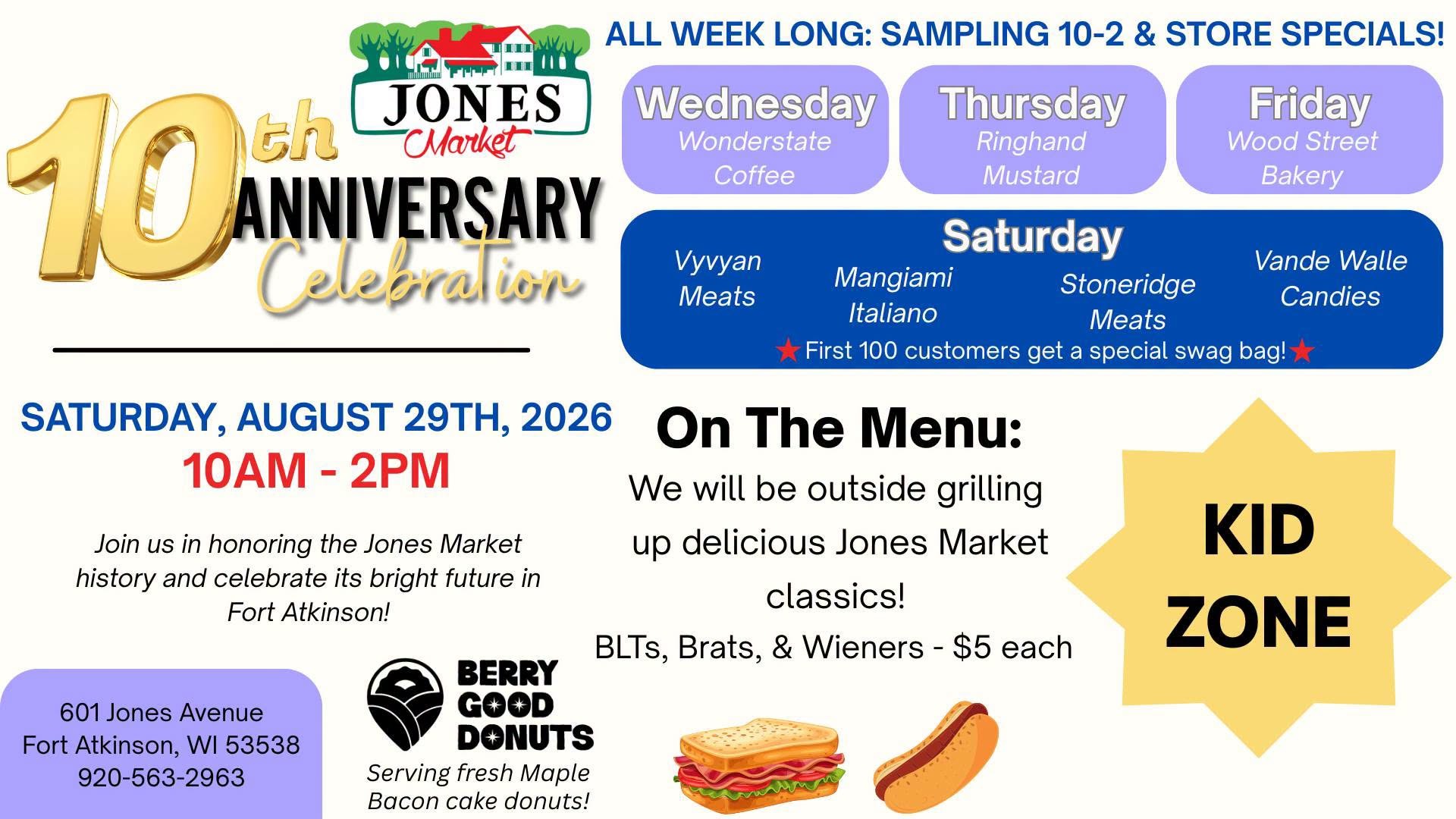 Jones Market 10th Anniversary Celebration!