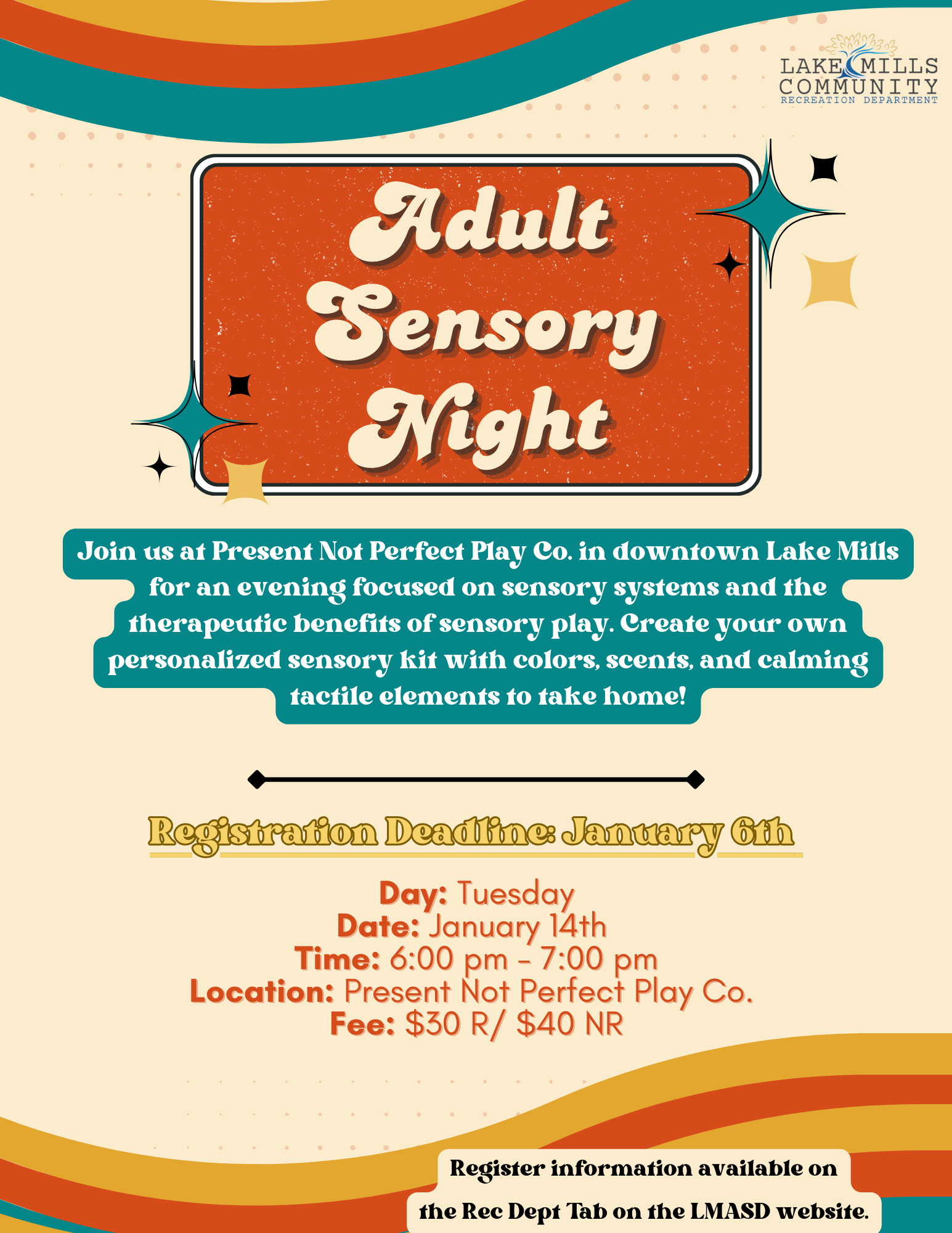 Adult Sensory Night - Legendary Lake Mills