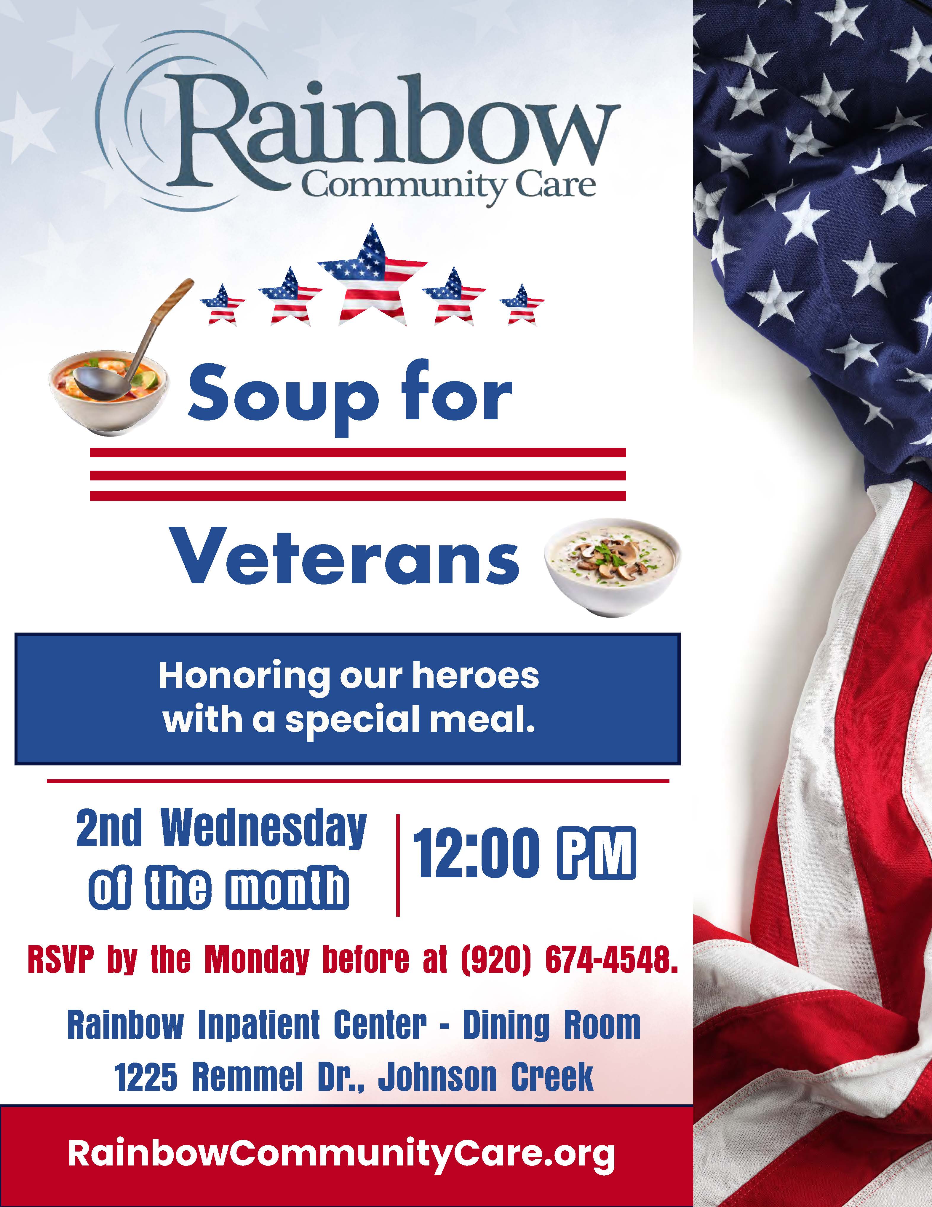 Rainbow Community Care hosts Soup for Veterans