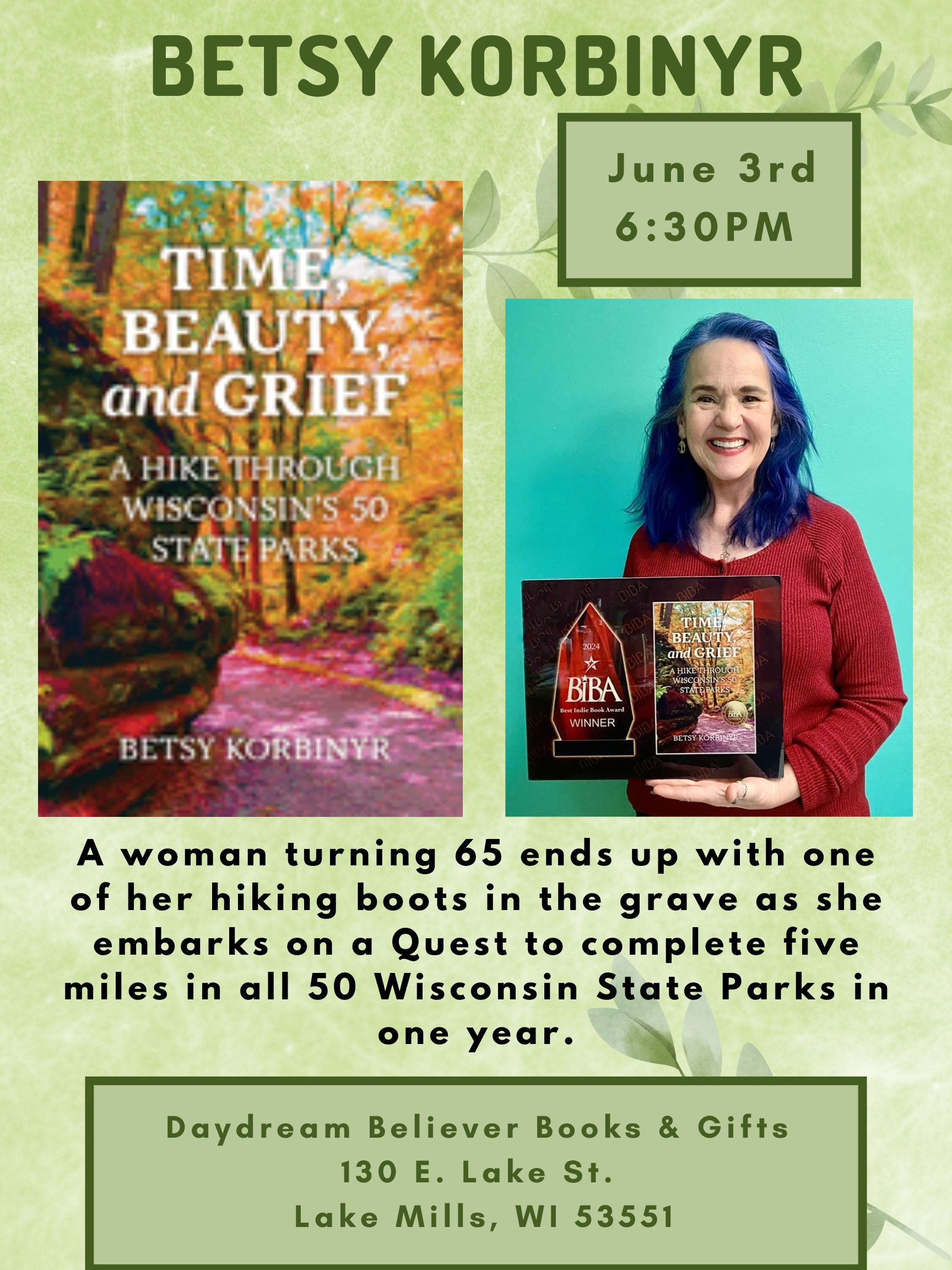 Author Event featuring Betsy Korbinyr